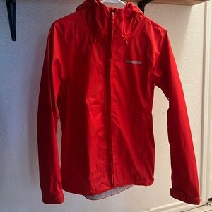 Red Patagonia Rain Jacket